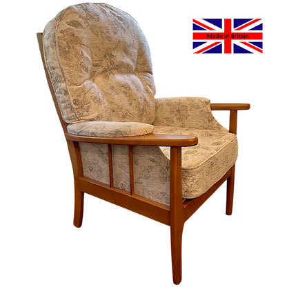 Mobility World Ltd UK:  Joynsons Fairoak Kent High Back Chair Wood Finish Dark 