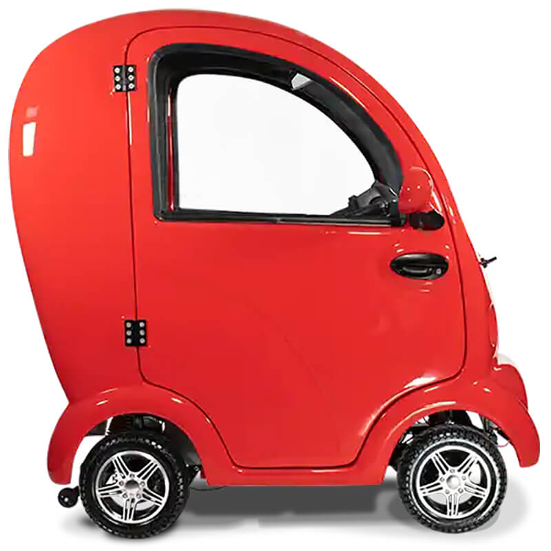 Mobility World Ltd UK - Scooterpac MK2 Cabin Car Cherry Red Side View