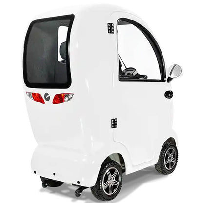 Mobility World Ltd UK - Scooterpac MK2 Cabin Car Glacier White Rear Side View