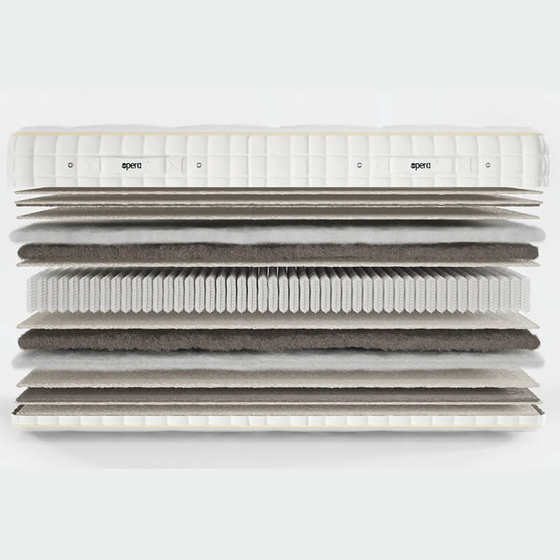 The Emporia Natural Luxury Adjustable Mattress is a luxurious, comfortable adjustable bed with 1500 hand-teased pocket springs and layers of natural fillings, offering a deep, deep, and sumptuous experience, with customizable soft, medium, or firm feel options.
