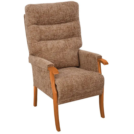Orwell High Back Chair  Mobility World UK  High Seat Orthopaedic Chair Café / Teak_img