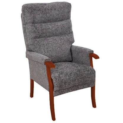 Orwell High Back Chair  Mobility World UK  High Seat Orthopaedic Chair Slate / Mahogany
