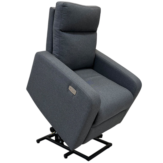 Mobility World Ltd UK: PICK4U HY1130L Barton Single Motor Lifting Riser Recliner Chair Dark Grey Lifting Rised Reclined_img