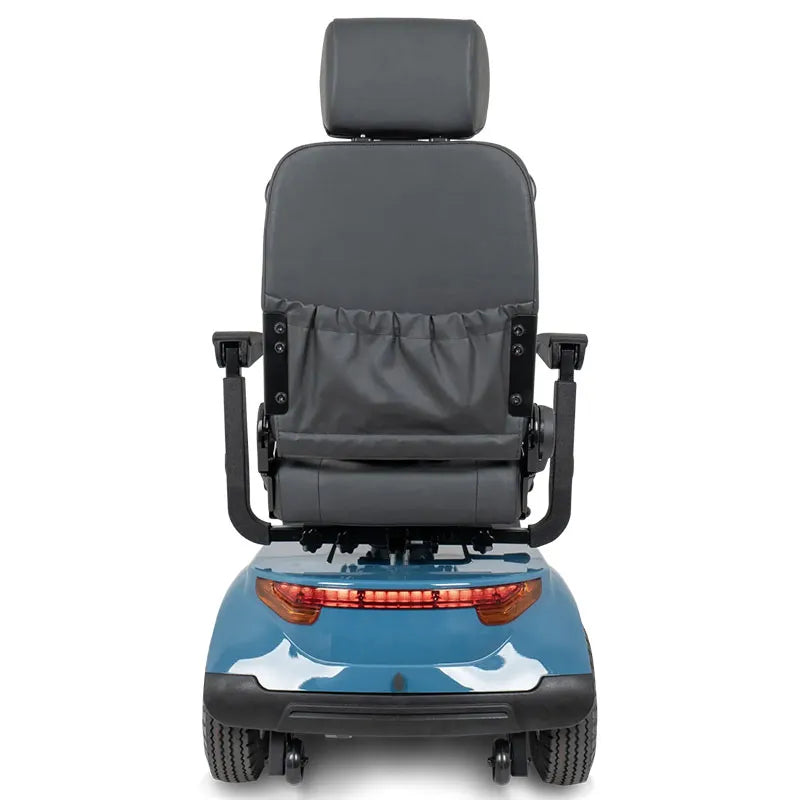 Savvy 4 Mobility Scooter Captain Seat rear view on  a white background