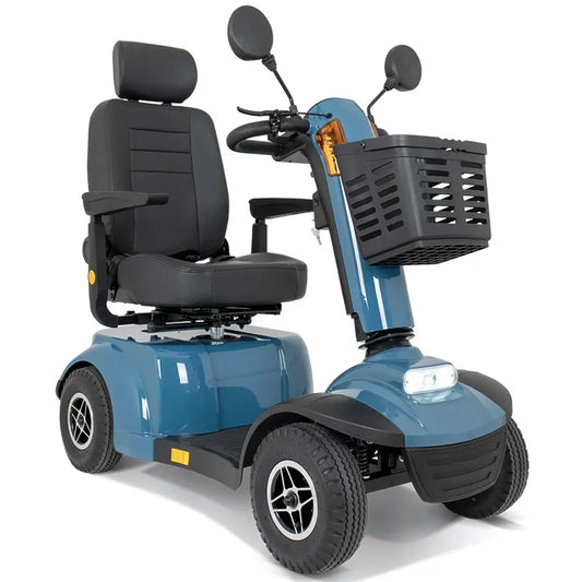 Savvy 4 Mobility Scooter Captain Seat with a basket on a white background_img