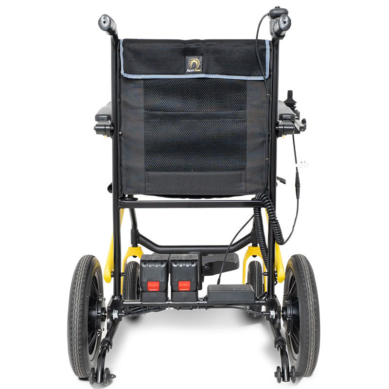 Mobility World Ltd UK-Scooterpac Atom Power Lightweight Folding Powered Wheelchair Rear View
