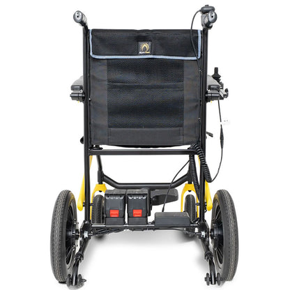 Mobility World Ltd UK-Scooterpac Atom Power Lightweight Folding Powered Wheelchair Rear View