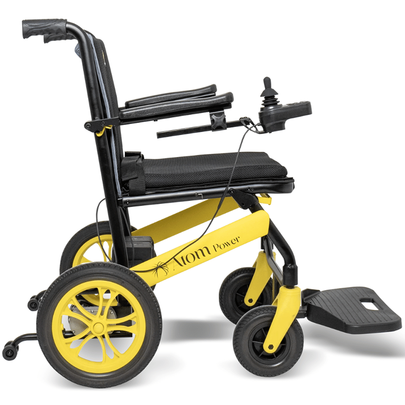 Mobility World Ltd UK-Scooterpac Atom Power Lightweight Folding Powered Wheelchair Side View
