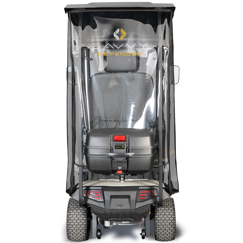 Mobility World Ltd UK: Savvy Defender Mobility Scooter With Hard Top Canopy Rear View