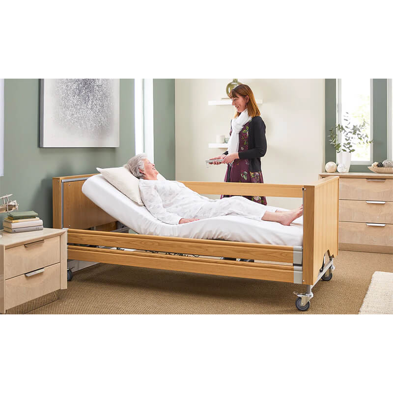 The Opera Enclosed 3ft Classic Profiling Bed With Cot Sides is perfect for those who need a little bit of extra help when it comes to getting in and out of bed. The bed can be raised to a nursing height of 80cm, making it easy for carers to provide assistance.
