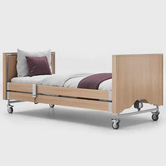 The Opera Enclosed 3ft Classic Profiling Bed With Cot Sides is perfect for those who need a little bit of extra help when it comes to getting in and out of bed. The bed can be raised to a nursing height of 80cm, making it easy for carers to provide assistance._img