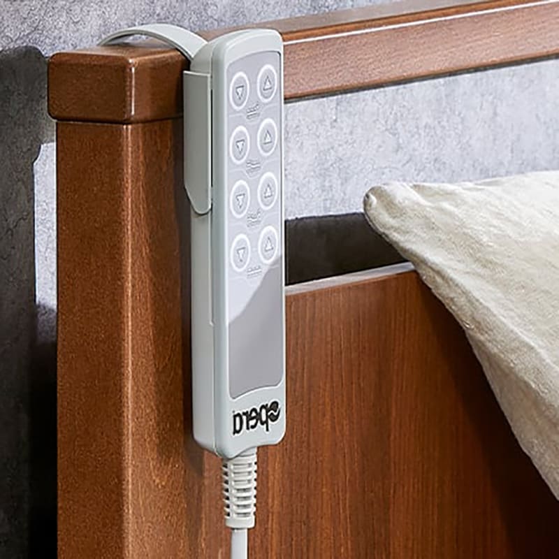 The Opera® Signature bed is height adjustable, making it suitable for both nursing care and ease of access. The bed's extensive height range allows it to be lowered close to the floor and raised up to a carer's waist level to make it easier to provide care.