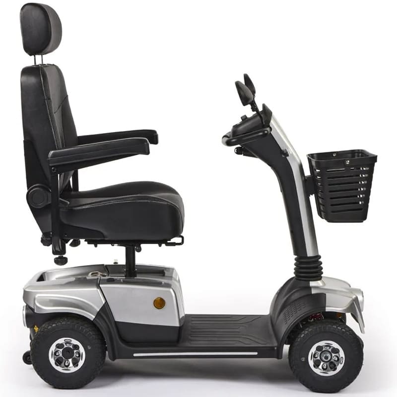 The eMove 8 Mobility Scooter is a stylish, road-legal scooter designed for smooth, hassle-free mobility. It can be easily disassembled into lightweight sections, supports up to 23.5 stone, and offers dependable strength and stability. With a 340W motor and 38Ah SLA batteries, it offers a range of up to 23.5 miles on a full charge.