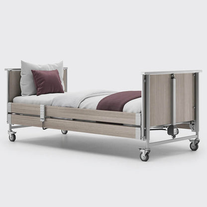 The Opera Basic 3ft Classic Profiling Bed with Cot Sides is perfect for those who need a little bit of extra help when it comes to getting in and out of bed. The bed can be raised to a nursing height of 80cm, making it easy for carers to provide assistance. Plus, the cot sides make it easy to ensure that your loved one stays safe and secure while they sleep.