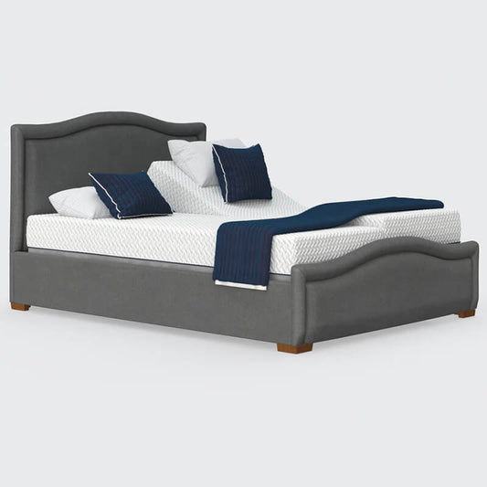 The Edel Dual has a split/twin mattress platform allowing each side to be controlled independently. Matching detailed head and foot boards give the Edel a grand, plush appearance._img