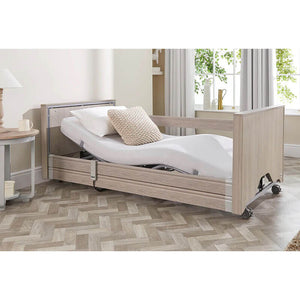 The Opera Enclosed 3ft Low Classic Profiling Bed With Cot Sides is perfect for those who need a little bit of extra help when it comes to getting in and out of bed. The bed can be lowered to just 22cm from the floor, greatly reducing the risk of impact injury from falls.