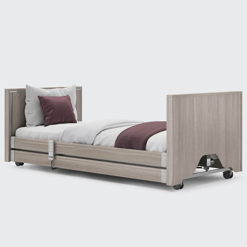 The Opera Enclosed 3ft Low Classic Profiling Bed With Cot Sides is perfect for those who need a little bit of extra help when it comes to getting in and out of bed. The bed can be lowered to just 22cm from the floor, greatly reducing the risk of impact injury from falls.