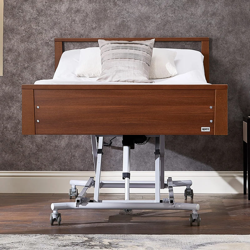 Introducing the Opera Signature Low Footboard Bed perfect for those who appreciate minimalist style and unrestricted access at the foot-end of the bed. This versatile bed features a height range that can be raised up to a carer's waist level or lowered close to the floor, making it easy to get in and out of bed. Plus, its stylish low footboard provides a modern look for your bedroom.