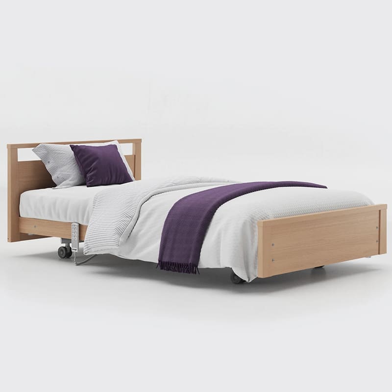 Introducing the Opera Signature Low Footboard Bed perfect for those who appreciate minimalist style and unrestricted access at the foot-end of the bed. This versatile bed features a height range that can be raised up to a carer's waist level or lowered close to the floor, making it easy to get in and out of bed. Plus, its stylish low footboard provides a modern look for your bedroom.