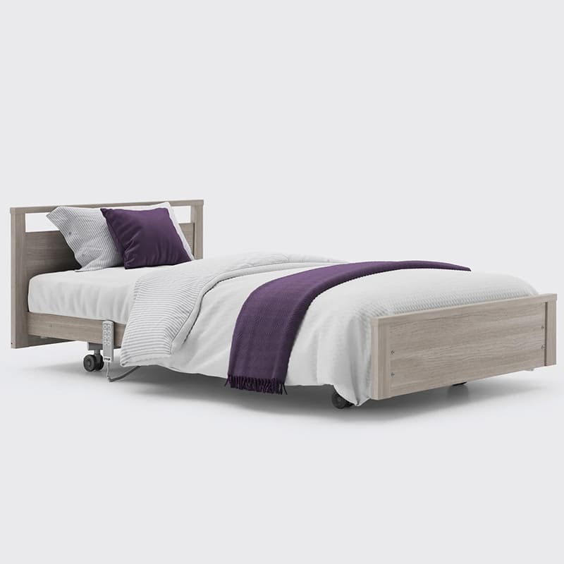 Introducing the Opera Signature Low Footboard Bed perfect for those who appreciate minimalist style and unrestricted access at the foot-end of the bed. This versatile bed features a height range that can be raised up to a carer's waist level or lowered close to the floor, making it easy to get in and out of bed. Plus, its stylish low footboard provides a modern look for your bedroom.