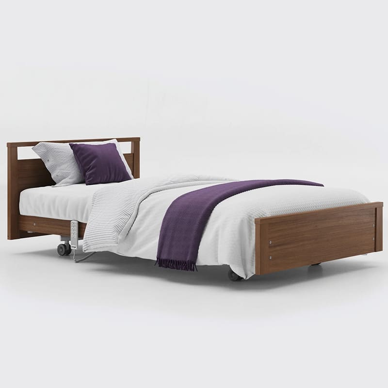 Introducing the Opera Signature Low Footboard Bed perfect for those who appreciate minimalist style and unrestricted access at the foot-end of the bed. This versatile bed features a height range that can be raised up to a carer's waist level or lowered close to the floor, making it easy to get in and out of bed. Plus, its stylish low footboard provides a modern look for your bedroom.
