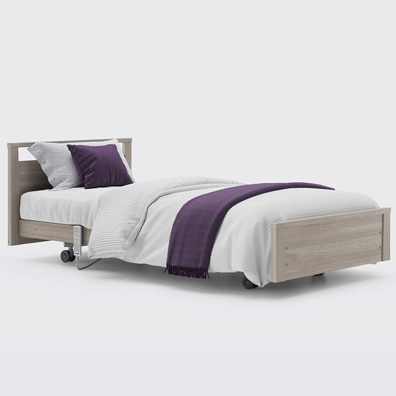 Introducing the Opera Signature Low Footboard Bed perfect for those who appreciate minimalist style and unrestricted access at the foot-end of the bed. This versatile bed features a height range that can be raised up to a carer's waist level or lowered close to the floor, making it easy to get in and out of bed. Plus, its stylish low footboard provides a modern look for your bedroom.