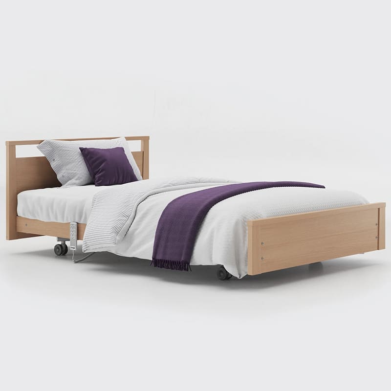 Introducing the Opera Signature Low Footboard Bed perfect for those who appreciate minimalist style and unrestricted access at the foot-end of the bed. This versatile bed features a height range that can be raised up to a carer's waist level or lowered close to the floor, making it easy to get in and out of bed. Plus, its stylish low footboard provides a modern look for your bedroom.
