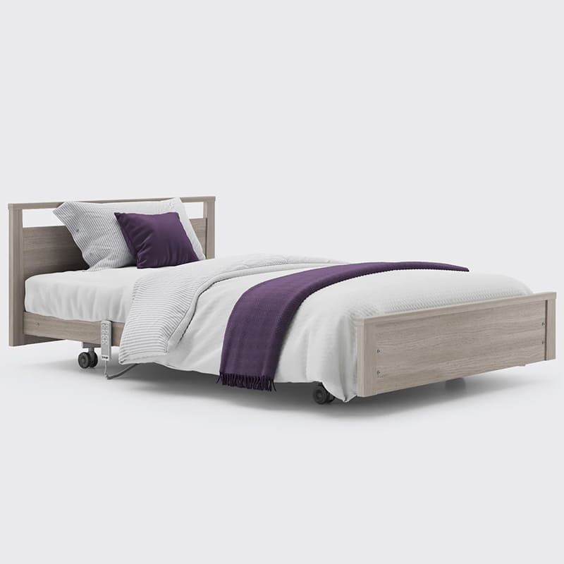 Introducing the Opera Signature Low Footboard Bed perfect for those who appreciate minimalist style and unrestricted access at the foot-end of the bed. This versatile bed features a height range that can be raised up to a carer's waist level or lowered close to the floor, making it easy to get in and out of bed. Plus, its stylish low footboard provides a modern look for your bedroom.