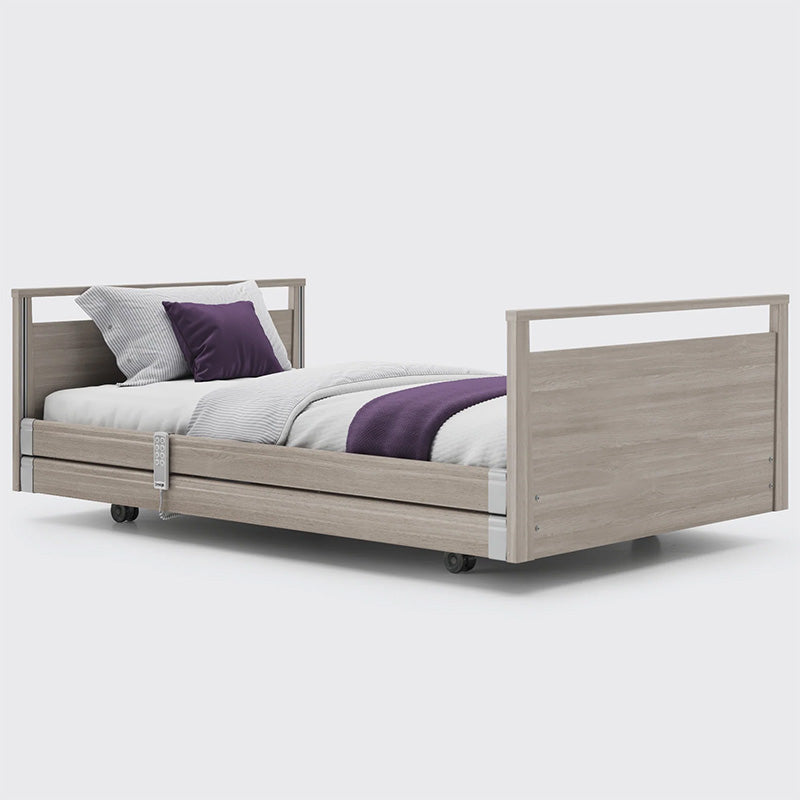 The Opera® Signature bed is height adjustable, making it suitable for both nursing care and ease of access. The bed's extensive height range allows it to be lowered close to the floor and raised up to a carer's waist level to make it easier to provide care.