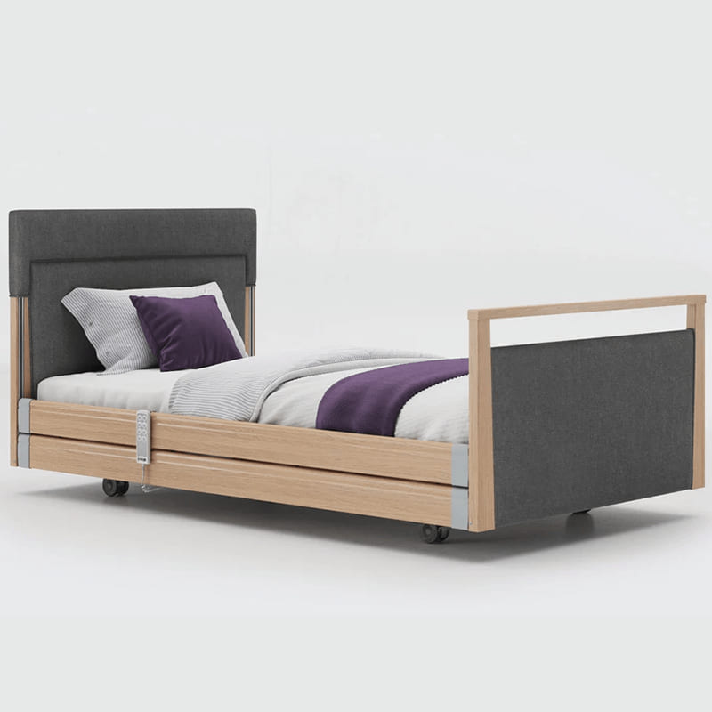 mobility_world_ltd_uk_opera_signature_upholstered_profiling_bed_3ft6_with_rails_oak_fabric_antracite