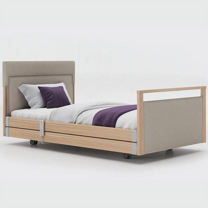 mobility_world_ltd_uk_opera_signature_upholstered_profiling_bed_3ft6_with_rails_oak_fabric_linen