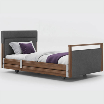 mobility_world_ltd_uk_opera_signature_upholstered_profiling_bed_3ft6_with_rails_walnut_fabric_antracite