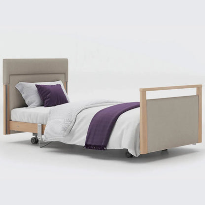 mobility_world_ltd_uk_opera_signature_upholstered_profiling_bed_3ft_single_without_rails_oak_fabric_linen_Memory-Adjustable-bed