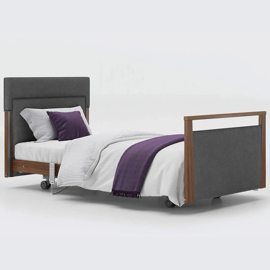 mobility_world_ltd_uk_opera_signature_upholstered_profiling_bed_3ft_single_without_rails_walnut_fabric_antracite_Memory-Adjustable-bed_img