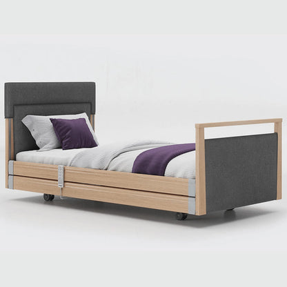 mobility_world_ltd_uk_opera_signature_upholstered_profiling_bed_3ft_with_rails_oak_fabric_antracite
