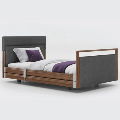 mobility_world_ltd_uk_opera_signature_upholstered_profiling_bed_4ft_with_rails_walnut_fabric_antracite