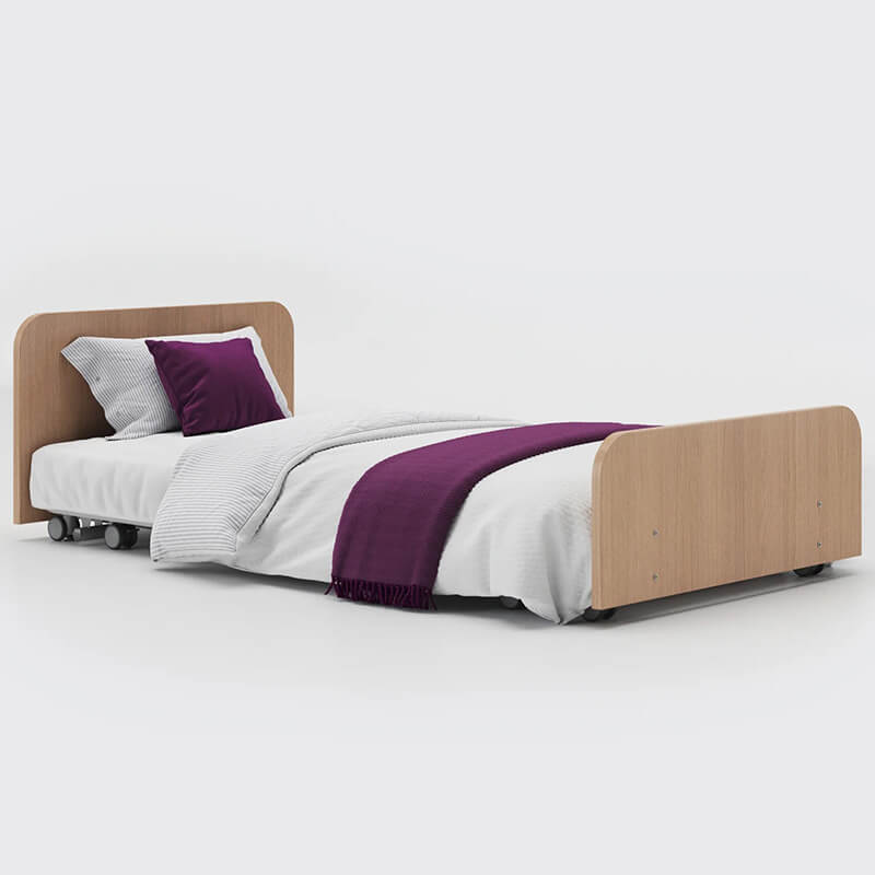 The Opera Solo profiling floor bed is an excellent option if you or a loved one needs advanced care at home. Because of its extremely low floor height, the Solo is excellent for people with dementia and other cognitive disorders. The Solo is categorized as a floor bed, providing a safe sleeping height and lowering the danger of harm from bed collapses. The entire bed may be raised to waist level on the profiling bed and lowered to the floor using its "all-in-one" height range.
