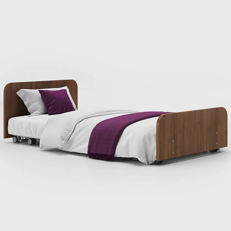 The Opera Solo profiling floor bed is an excellent option if you or a loved one needs advanced care at home. Because of its extremely low floor height, the Solo is excellent for people with dementia and other cognitive disorders. The Solo is categorized as a floor bed, providing a safe sleeping height and lowering the danger of harm from bed collapses. The entire bed may be raised to waist level on the profiling bed and lowered to the floor using its "all-in-one" height range.
