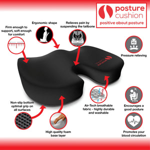 Posture Cushion Orthopedic Lumbar Support Pain Relief Coccyx Cushion
