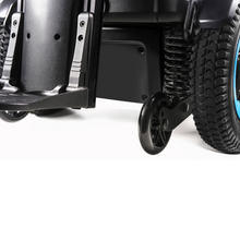 Load image into Gallery viewer, This powerchair is specially designed to dampen bumps and jolts, giving you a smoother ride regardless of the terrain. The castor arms also articulate independently for maximum traction and stability, so you can drive with peace of mind knowing your powerchair is providing the best possible ride.