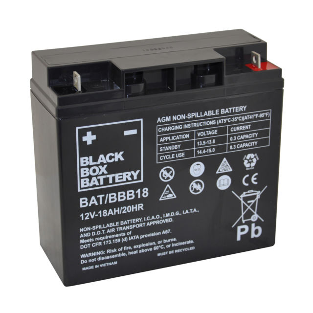18Ah Black Box AGM Battery