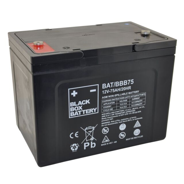 75Ah Black Box AGM Battery