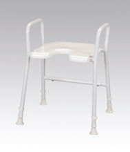 Load image into Gallery viewer, Days White Line Shower Stool
