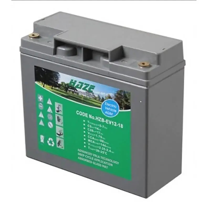 Haze HZB EV12 18 AGM EV Deep Cycle Mobility And Golf Battery 18 5Ah haze-hzb-ev12-18-agm-ev-deep-cycle-mobility-and-golf-battery-18-5ah