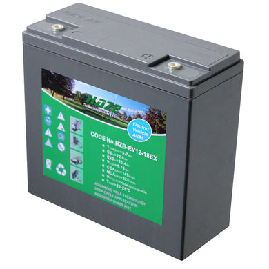 Mobility World UK Haze HZB EV12 18EX AGM Deep Cycle Mobility and Golf Battery - 26.4Ah Media 1 of 1