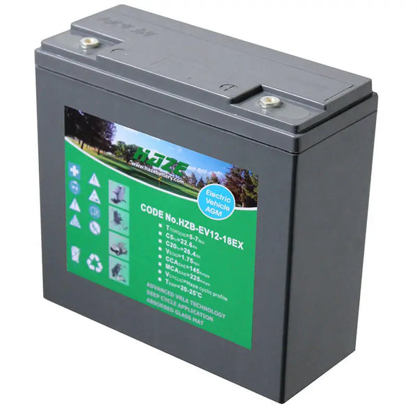 Haze HZB EV12 18EX AGM Deep Cycle and Golf Battery - 26.4Ah
