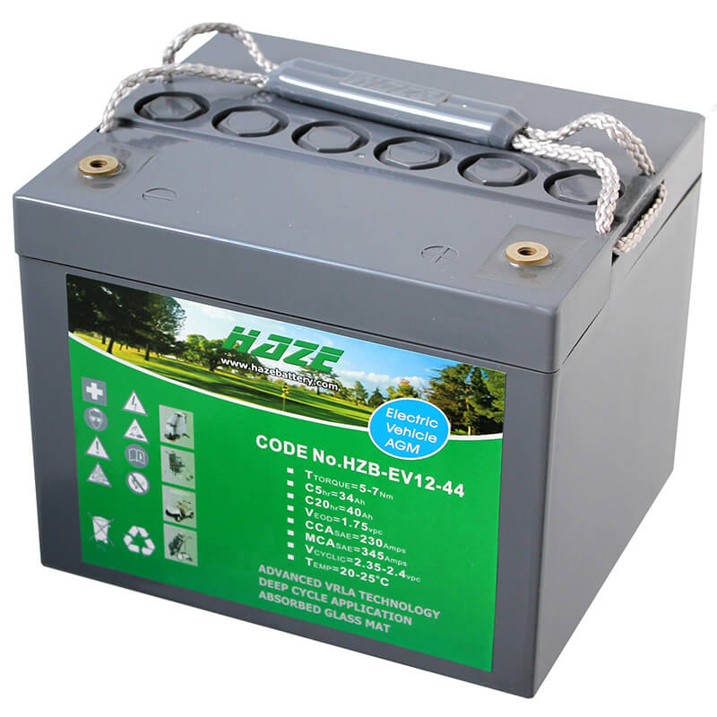 Mobility World UK Haze HZB EV12 44 AGM-EV Deep Cycle Mobility and Golf Battery - 46.2Ah.