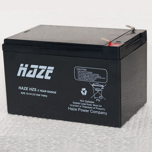 Mobility World UK Haze HZS12-14 AGM Cyclic VRLA Mobility and Golf Battery - 14Ah