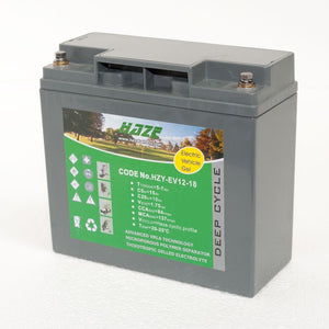 Mobility World UK Haze HZY-EV12-18 AGM Deep Cycle Mobility and Golf Battery - 17.7Ah