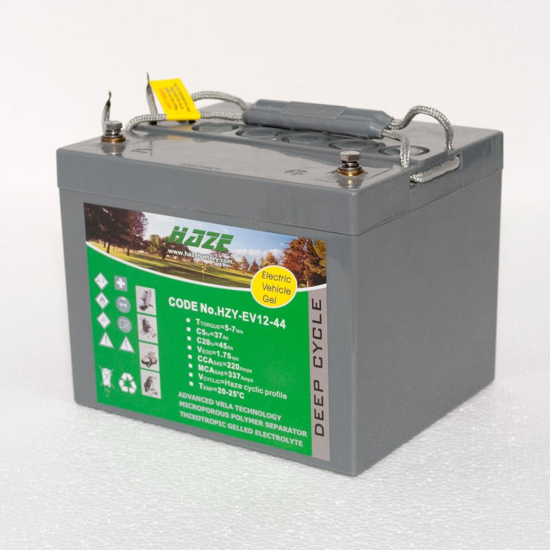 Mobility World UK Haze HZY-EV12-44 AGM Deep Cycle Mobility and Golf Battery - 45.4Ah 